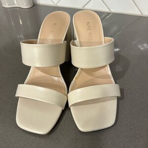 Nine West Cream Mules for Women